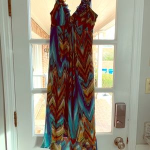 Multicolored Cynthia Rowley high-low Dress